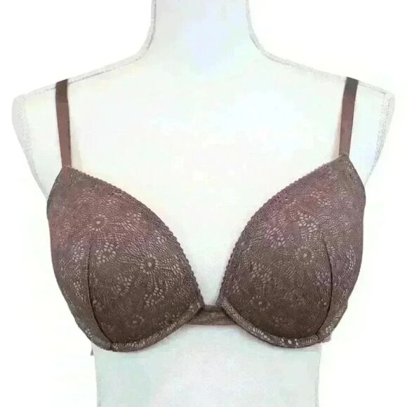 Victoria's Secret Taupe Mauve Very Sexy Push Up Bra Size 36D D80 - Picture 1 of 6